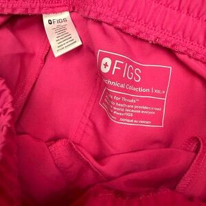Figs Hot Pink Scrub Top